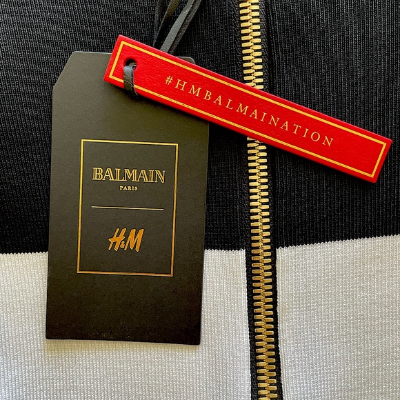 H&M x BALMAIN black and white top - Picture 3 of 5